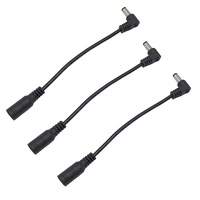 Adaptateur de prise d'alimentation DC femelle JFS DC5521 5.5x2.1/3.5x1.35, longueur personnalisable, boîtier en laiton, conducteur en cuivre 600V, PVC