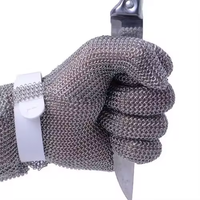 Gants de travail en acier inoxydable 304, résistants aux coupures, en maille métallique, pour boucher, transformation de la viande, protection en cuisine
