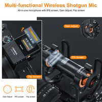 COMICA VM30 Microphone sans fil à condensateur super cardioïde 2.4G, micro canon XLR portable avec contrôle de gain, affichage OLED, alimentation, en plastique, pour caméra