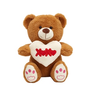 Oso de Peluche de San Valentín con Corazón de 30 cm, Oso de Peluche Suave Personalizado Relleno de Algodón PP - Product Image 1