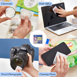 <span class=keywords><strong>Lingettes</strong></span> de nettoyage pour lentilles de qualité supérieure à étiquette privée, emballées individuellement, 6x12 cm, papier facile à transporter, personnalisées pour lunettes, téléphones portables, lunettes - Product Image 5