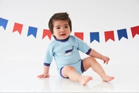 DIVESTAR Logo Kustom OEM Resleting Belakang Tahan Air Bernapas Ukuran Besar Unisex Bayi Balita Baju Selancar Bayi Pakaian Renang Wetsuit