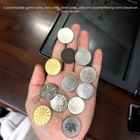 Jetons de jeu d'arcade en métal avec logo personnalisé, pièces de monnaie de divertissement à motif et taille personnalisés pour machine de jeu, laverie automatique, distributeur automatique