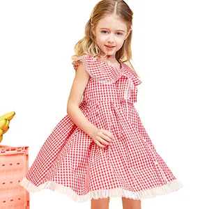 새로운 모델 사랑스러운 아기 드레스 핑크 그물 frock 디자인 아기 소녀