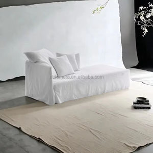 जापानी आधुनिक सरल कपास और लिनन सोफा - Product Image 1