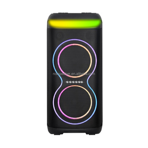 NDR-815 8-Inch Hoạt Động Không Dây Bt Karaoke Loa 2 Mic Đầy Màu Sắc Ánh Sáng Stereo Bass Hi-Fi Âm Nhạc Đảng Loa Ngoài Trời Sử Dụng - Product Image 3