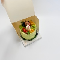 Boîte cadeau en papier alimentaire avec fenêtre transparente en PET et poignée de transport, logo personnalisé imprimé pour l'emballage de pâtisseries à emporter