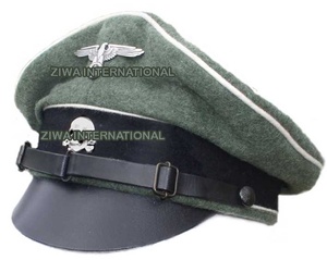 ZIWA INTL WW2 GERMAN Gorra de Verano Blanca con Visera, Bordado a Mano, Insignia Metálica, Cordón Plateado, Uso en Exteriores, 100% Poliéster, Unisex, Adulto - Product Image 4