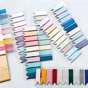 Juego de Etiquetas Adhesivas Transparentes Multicolores en Forma de Bandera, Marcadores de Página, Blocs de Notas, Material de Oficina y Escolar - Product Image 3