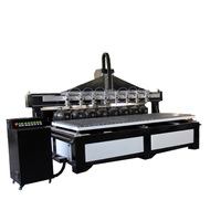 Machine de découpe CNC multi-têtes 6/8 pour le bois, idéale pour la fabrication de meubles et d'armoires de cuisine
