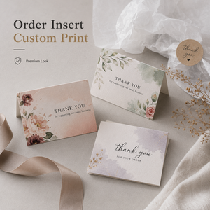 Cartes de remerciement personnalisées en aquarelle, design botanique et floral DIY, pour l'appréciation des commandes et la promotion de la marque - Product Image 2