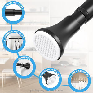 <span class=keywords><strong>Tringle</strong></span> à <span class=keywords><strong>rideau</strong></span> de <span class=keywords><strong>douche</strong></span>, <span class=keywords><strong>tringle</strong></span> à <span class=keywords><strong>rideau</strong></span> de tension à ressort en acier inoxydable sans glissement, <span class=keywords><strong>tringle</strong></span> de <span class=keywords><strong>douche</strong></span> sans rouille réglable pour fenêtre de salle de bain - Product Image 4