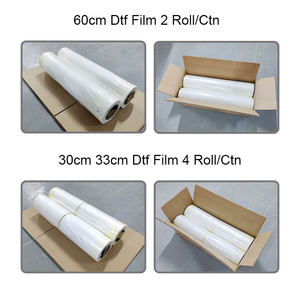 Rollo de película perfecta PET DTF impresora 30cm 33cm 60cm calor/frío Peel <span class=keywords><strong>Singin</strong></span> lado caliente/frío Transferencia de prensa de calor para ropa - Product Image 5