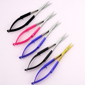 Recortador de cejas de 5 pulgadas, tijeras de aseo, tijeras rectas de acero inoxidable para apretar, Tijera para el vello Facial para dar forma a las cejas y las orejas - Product Image 1