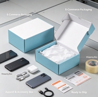Boîte d'expédition pliable personnalisée en papier d'art avec lamination mate et découpe sur mesure pour l'emballage de jouets électroniques, cosmétiques, bijoux et cadeaux de détail