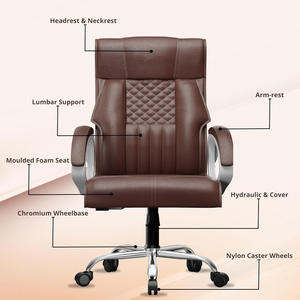 Jl Ấn Độ bán chạy nhất bán buôn giá rẻ anji New PU da ghế máy tính thoải mái dành cho người lớn Ergonomic Ông Chủ Ghế văn phòng - Product Image 2