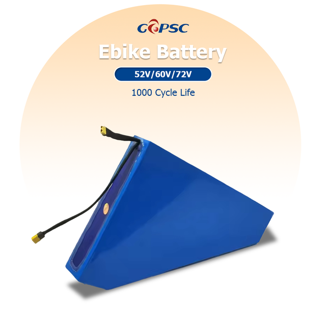 High Capacity Grade E Bike Battery 52V 60V 72V 30Ah 35Ah 40Ah Electric Bicycle Battery Triangle Ebike Battery Pack
