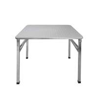 Table pliante en acier inoxydable de bonne qualité, grande table de travail, table à manger ronde pour la maison