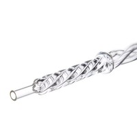 Tube de chicha en verre durable avec trois formes torsadées, accessoire de fumage
