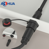 AOHUA boîtier de contrôle M12 M16 M20 M25 M29 3 broches mâle panneau soudure vis fixation étanche mâle femelle panneau fil connecteurs