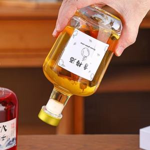 Botellas de Vidrio Transparente Ecológicas de 200ml, 375ml y 500ml para Whisky/Tequila/<span class=keywords><strong>Vodka</strong></span>/Licores/Jugos/Vino de Frutas con Tapón de Corcho, 100 Unidades - Product Image 4