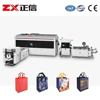 Machine de fabrication de sacs à poignée souple non tissés entièrement automatique haute productivité ZX-LT500 avec PLC et moteur
