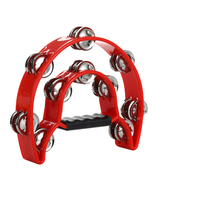 Multi-color Ktv Double Tambourine Handbell Hand Drum Musical Instrument Plastic