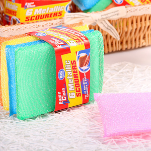 Square Dishwashing Sponge Pad Multi Color <b>Kitchen</b> Cleaning Scrub <b>Cloth</b> For Stain Removal - Product Image 5