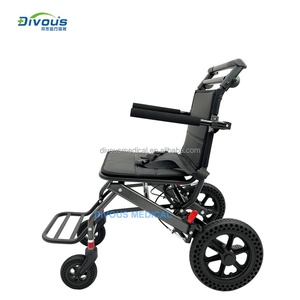 Silla de Ruedas Ligera Plegable para Viaje, Personalizada, Portátil, Estándar, de Aleación de Aluminio, Manual, con Barra de Remolque - Product Image 3