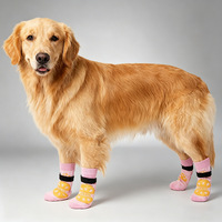 Chaussettes antidérapantes en coton et polyester pour grands chiens - Protection double face pour l'extérieur et l'intérieur, chaussures silencieuses pour tous les chiens