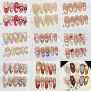 <span class=keywords><strong>Uñas</strong></span> <span class=keywords><strong>Postizas</strong></span> de Almendra Hechas a Mano <span class=keywords><strong>con</strong></span> Diseño Tridimensional, Reutilizables, Venta al Por Mayor de Fábrica, Personalización Disponible - Product Image 5