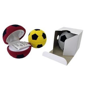 Approvisionnement suffisant en articles : Coffret à bijoux style football, petite boîte à bijoux, plusieurs couleurs disponibles, boîte à bijoux en velours - Product Image 4