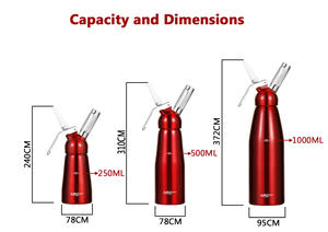 Oem özelleştirilmiş profesyonel dayanıklı ticari alüminyum profesyonel şanti sifon krem Whipper - Product Image 2