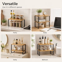 Étagère de rangement multi-niveaux pour cuisine domestique, organisateur d'accessoires de cuisine, support de rangement pour épices et condiments sur comptoir