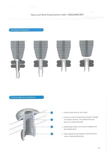 Rivets Inlock CCPV-06-08 en acier inoxydable 304, rivets monoboulons à fixation par coupelle, rivets à emboîtement, rivets à pression robustes 6,4 mm - Product Image 4