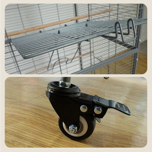 En kaliteli metal büyük boy büyük kuş kafesleri Pet papağan evi Pet kafesleri taşıyıcılar kuş yetiştiriciliği katlanabilir büyük kuş kafesi - Product Image 6