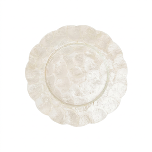 Plato de Presentación de Lujo de Nácar Blanco Natural y Concha de Capiz con Núcleo de Madera MDF de Bambú, Decoración Minimalista para el Hogar de Vietnam, para Uso Diario en la Comida - Product Image 1