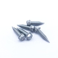 Vis autotaraudeuses à pointe acérée bimétalliques en acier inoxydable 304 et acier trempé 420 avec bride hexagonale pour fixation métallique