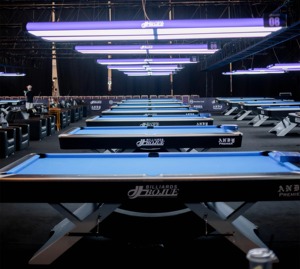 Thương mại lớp 9ft hồ bơi bảng Heavy-Duty Snooker & billiard bảng gia cố chân thép rắn khung gỗ sồi cho cao-lưu lượng sử dụng - Product Image 1