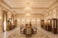 Service de design d'intérieur de luxe style rococo pour toute la maison, plans 3D, décoration de manoir, plan de chef-d'œuvre