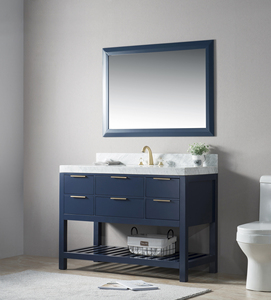 حمام منزلي أزرق داكن طويل القامة وتورنتو - Product Image 1