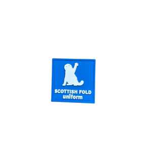 Etiqueta de Goma PVC Suave con Diseño de Gato Scottish Fold, Parche 3D de Animal para Ropa, Bolsas y Productos para Mascotas - Product Image 2