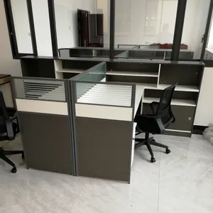 Modern ofis kabinleri iş istasyonu masası ofis mobilyaları 2 kişi personel masası ahşap iş istasyonu