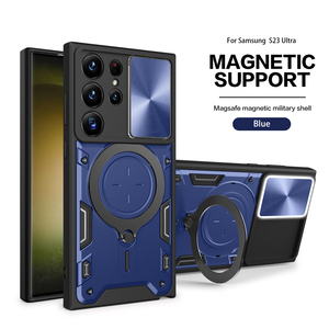 Funda protectora con soporte de anillo para <span class=keywords><strong>Samsung</strong></span> S23/S24 Ultra Slide Camera Lens Cover con función magnética trasera - Product Image 5