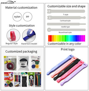 Lot de 10 attaches-câbles réutilisables en gros, <span class=keywords><strong>4</strong></span>+6+8+10 pouces, multi-usages, pour la gestion des câbles, avec crochets et boucles, serre-câbles - Product Image 4