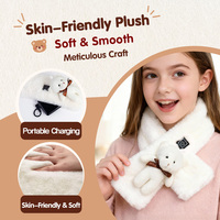 Bufanda Eléctrica Térmica para Niños, 3 Niveles de Calor, Felpa Suave, USB Portátil, Calentador de Cuello para Niños, Uso Diario en Invierno y Exteriores