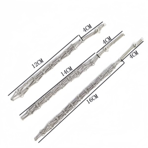 Porte-clés personnalisable en acier inoxydable avec pochette en filet métallique pour rouge à lèvres, motif <span class=keywords><strong>cerise</strong></span>, miroir étoile et cœur, pour femme, pour baume à lèvres - Product Image 5