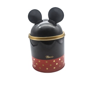 Tall christmas festival baking cookie metal tin can mickey mouse tin box