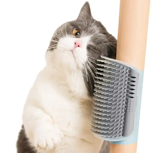 <span class=keywords><strong>Pas</strong></span> <span class=keywords><strong>cher</strong></span> Pet Cat Self Groomer Cat Corner Face Scratcher Wall Mount Pet Self Toilettage Nettoyage Brosse de Massage Peigne Avec Pochette Cataire - Product Image 1