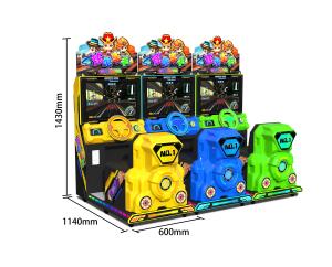 Распродажа, детский игровой автомат, аркадный гоночный автомобиль, симулятор 220 В, акрил и пластик, развлечение, крутой водитель - Product Image 1